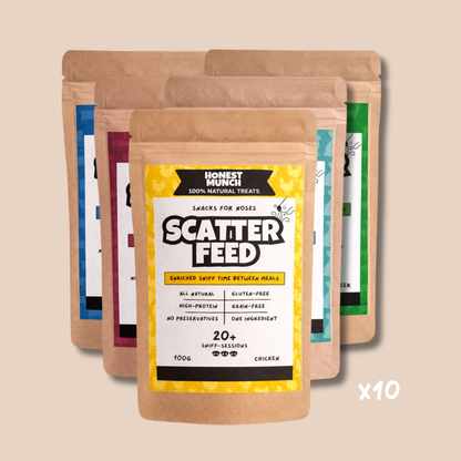 100% Natural Gently Air-Dried Scatter Feed - 10-Pack