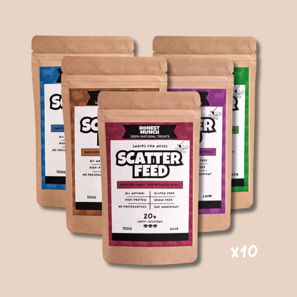 100% Natural Gently Air-Dried Scatter Feed - 10-Pack